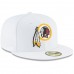 Men's Washington Redskins New Era White Omaha 59FIFTY Fitted Hat 3155946